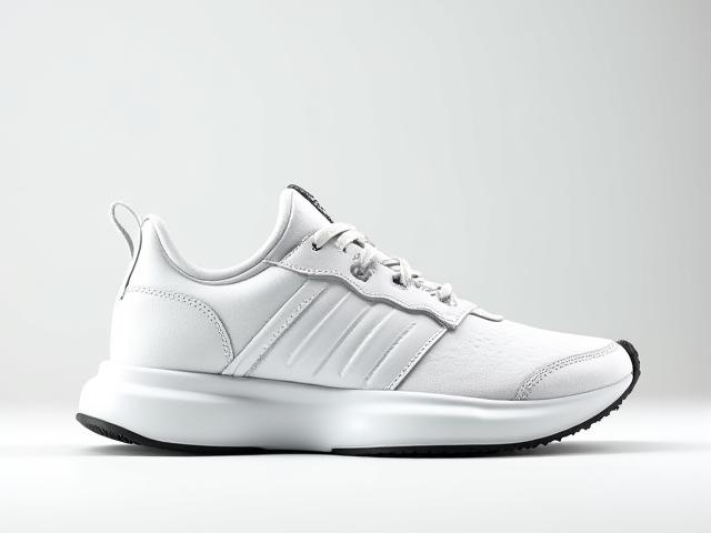 Close-up view of a pristine white sneaker being meticulously hand-cleaned