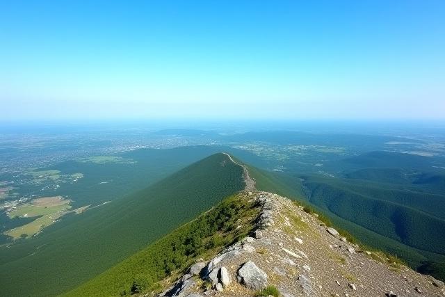 Vue du sommet du Puy de Dôme en Auvergne