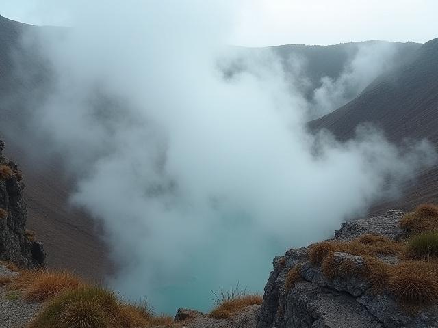 Fumerolles et sources chaudes à Mont-Dore